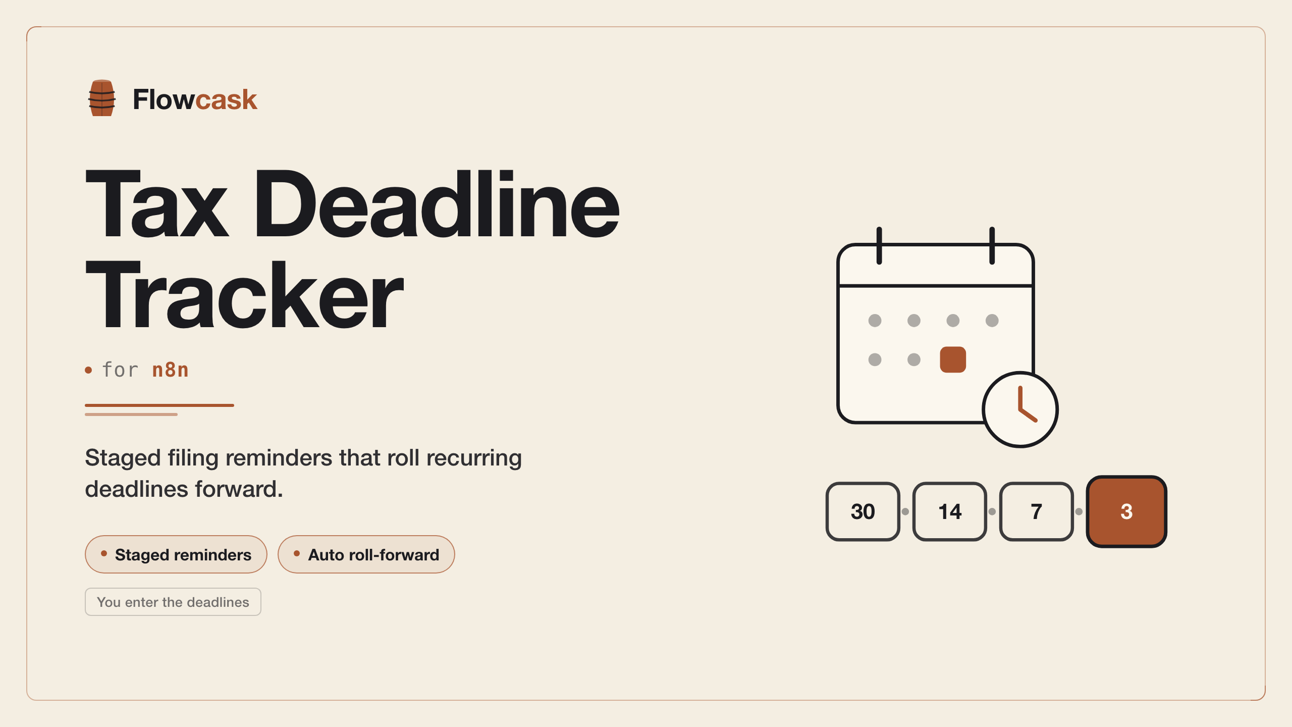 Tax Deadline Tracker — Flowcask cover